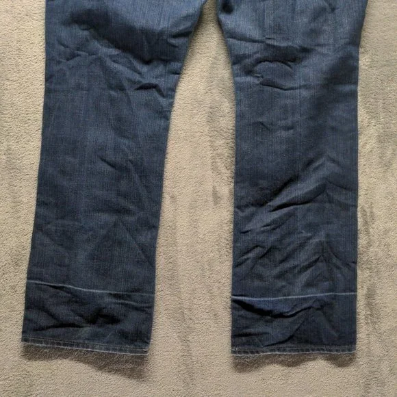 The Flirt Women Jeans Mid Rise Bootcut Leg Blue Dark Wash W:38 L:30 - Picture 16 of 16